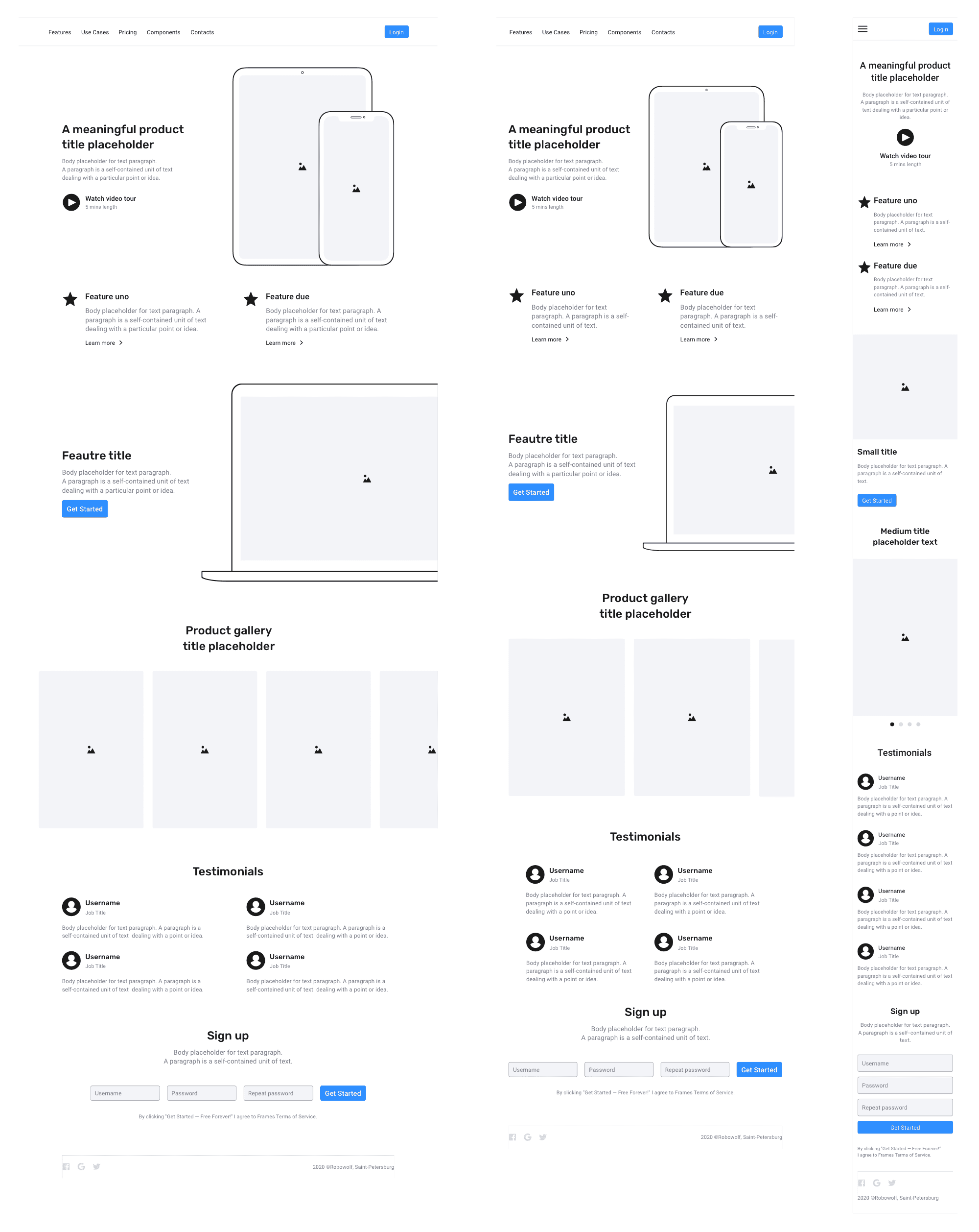 Templates Product Pages